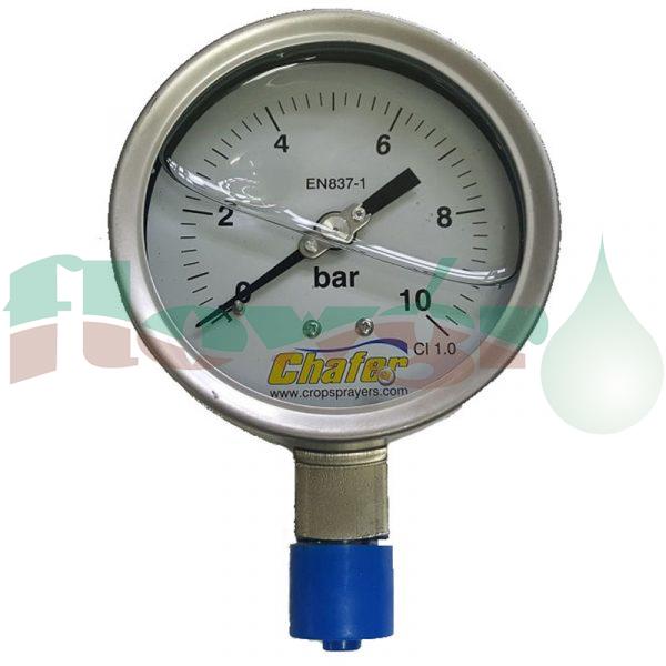 014992 - Chafer Pressure Guage S/S 0-10Bar
