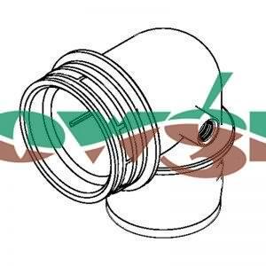 39121500 - Hardi S93 90 Degree 21/2in Suction Fitting c/w 1/4in Thread
