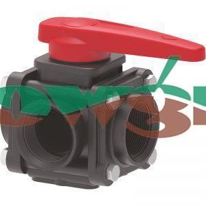 453017A99 - Arag 3-Way Female Bolted Ball Valve 3in (Side)