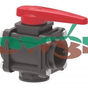 453027A99 - Arag 3-Way Female Bolted Ball Valve 3in (Top)