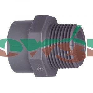 721.911.706 - GF 1/2in Plain-Male Thread Adapter Bush PVC-u