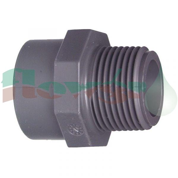721.911.706 - GF 1/2in Plain-Male Thread Adapter Bush PVC-u