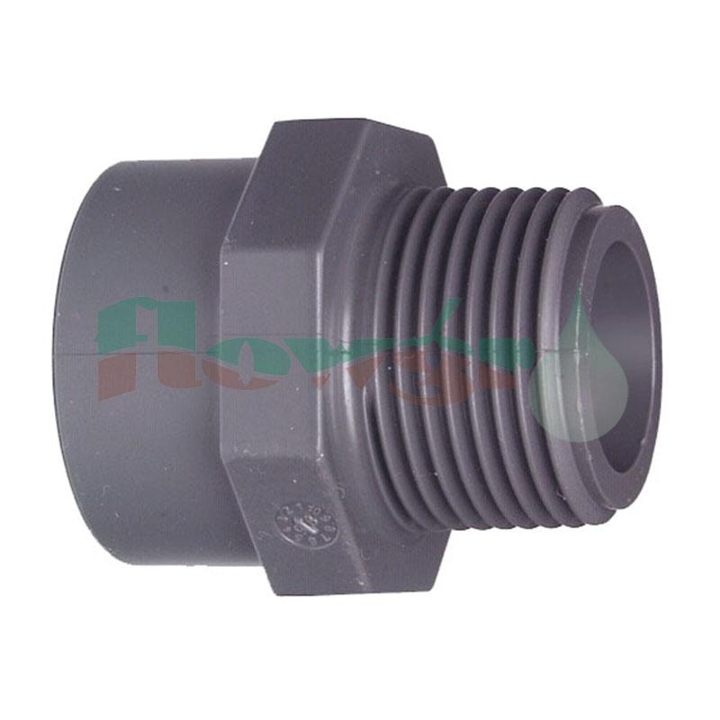 721.911.706 - GF 1/2in Plain-Male Thread Adapter Bush PVC-u