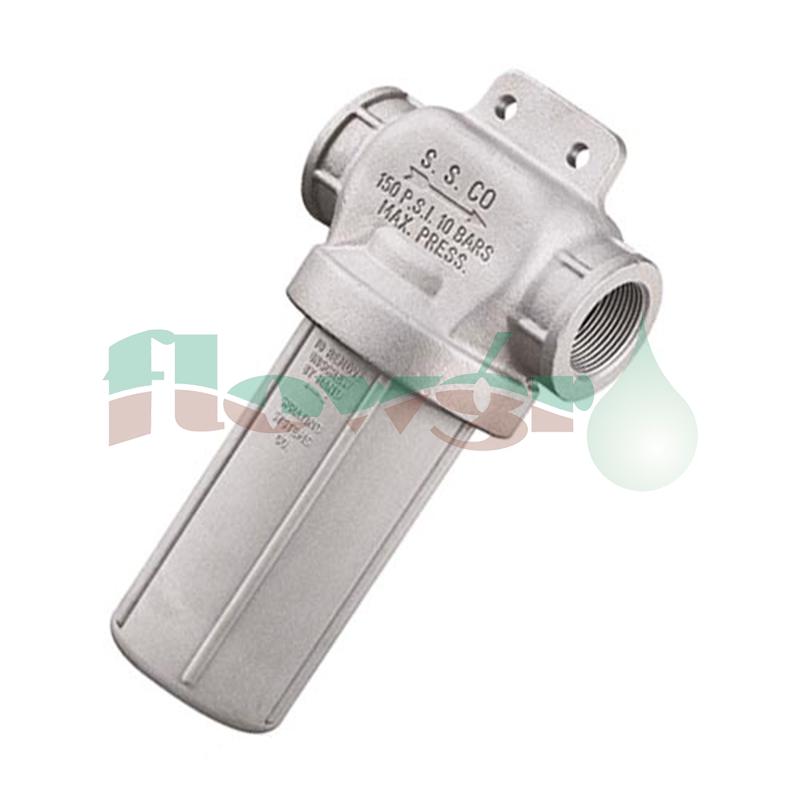 AAB124ML-3/4-AL-50 - TeeJet 3/4in In-Line Filter c/w Mounting Holes 50# - Aluminium