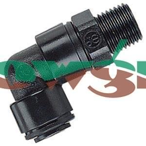 PM090601E - GF 1/8in - 6mm Male 90 Degree Swivel Elbow